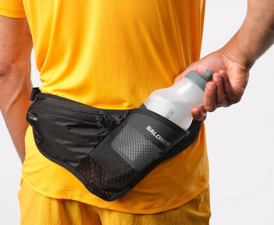 Cinto Hidratação Salomon Active Belt 3D Com Garrafa Vermelho Preto