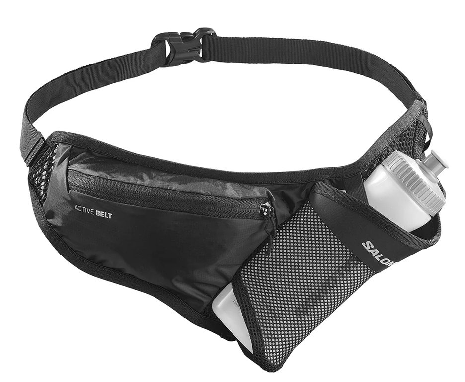 Cinto Hidratação Salomon Active Belt 3D com Garrafa Preto