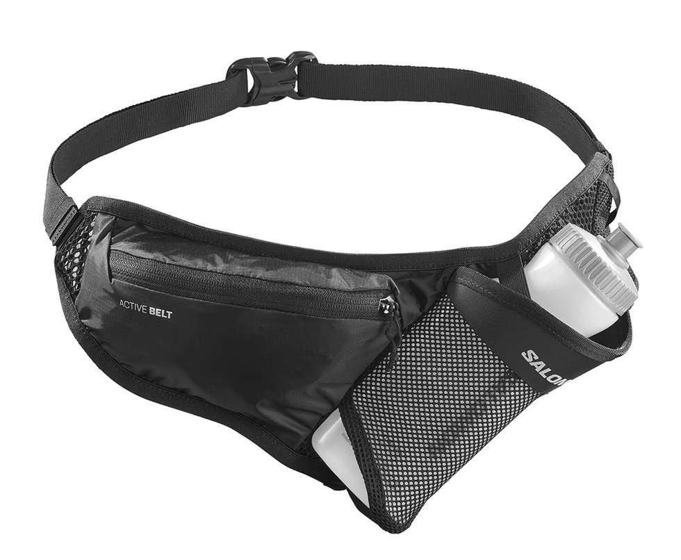 Cinto Hidratação Salomon Active Belt 3D com Garrafa Preto