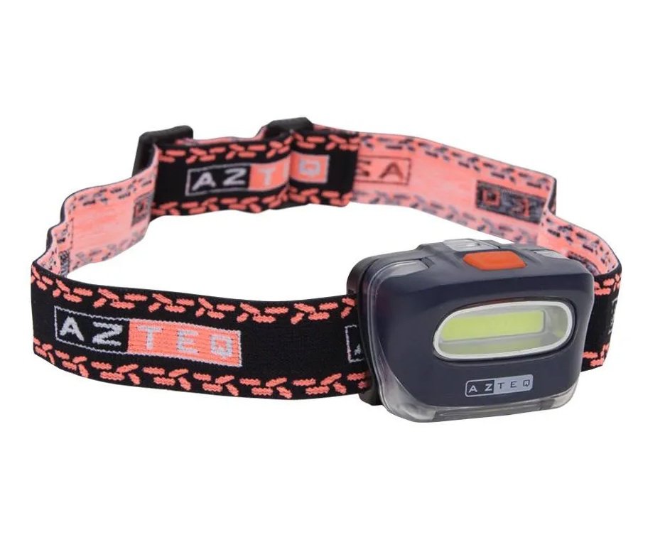 Lanterna de cabeça LED COB Azteq Kashina 140 lúmens Alcance de até 30m e 2 Modos de Iluminação