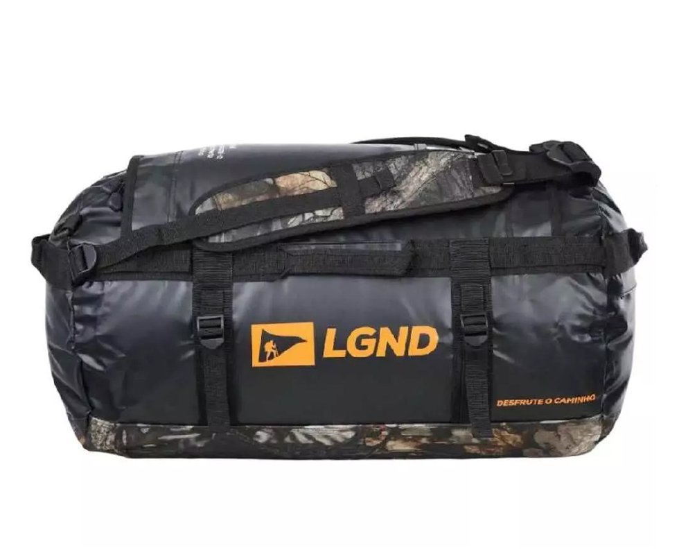 Duffle Bag NTK Legendário 50L Preto e Camuflado - Nautika