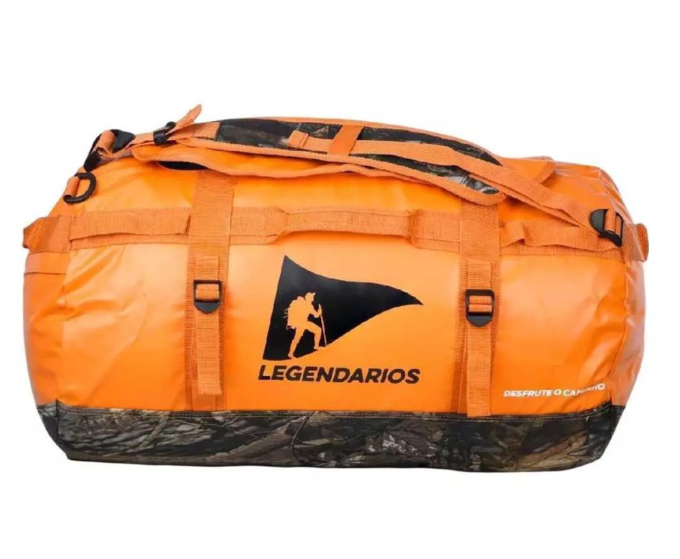 Duffle Bag 50L Legendários Laranja e Camuflado - Nautika