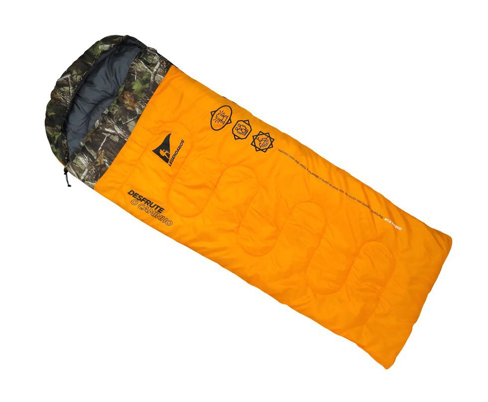 Saco de Dormir Nautika Viper Legendários - Preto/Laranja/Camuflado
