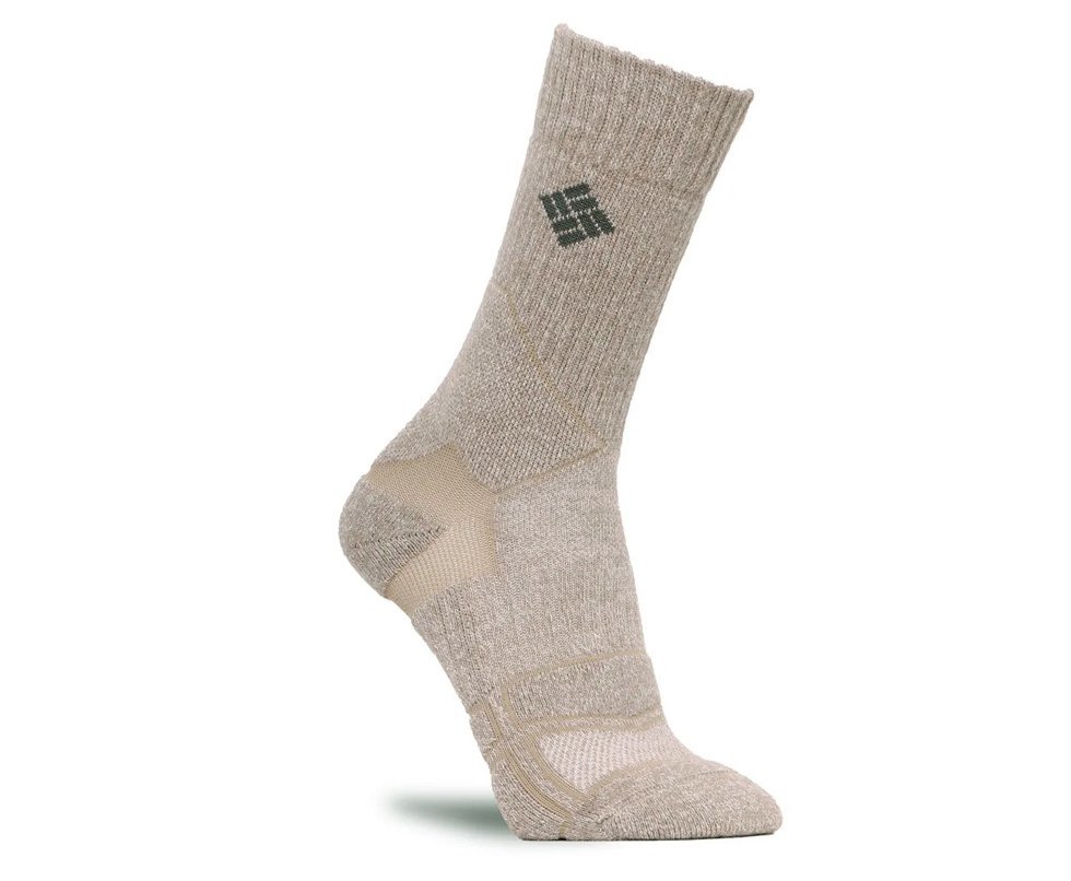 Meia Columbia Masculina Hike Crew Medium Weight - Kakhi