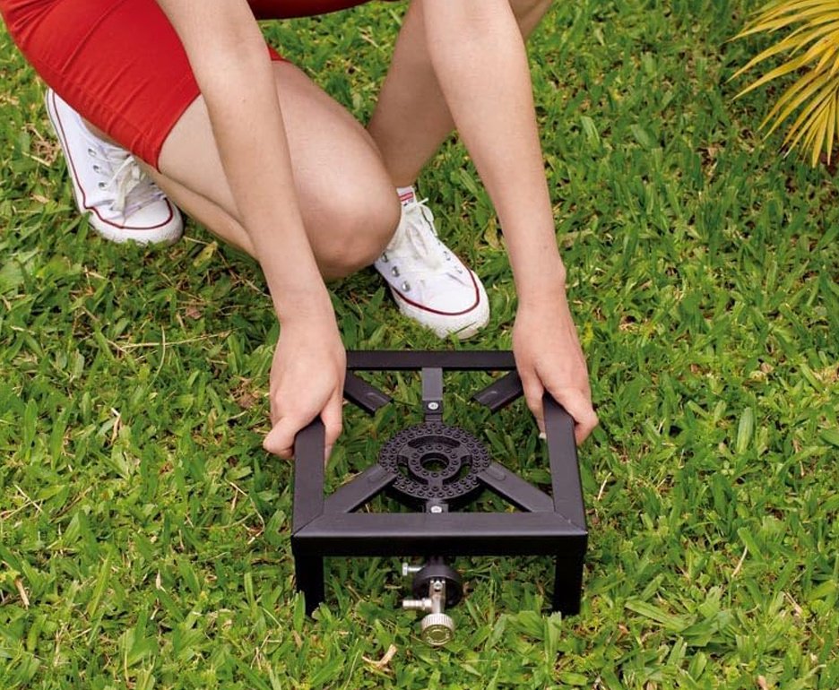 Fogareiro A Gas Glp Em Aço Rustic 33,5x24,5cm  - Mor