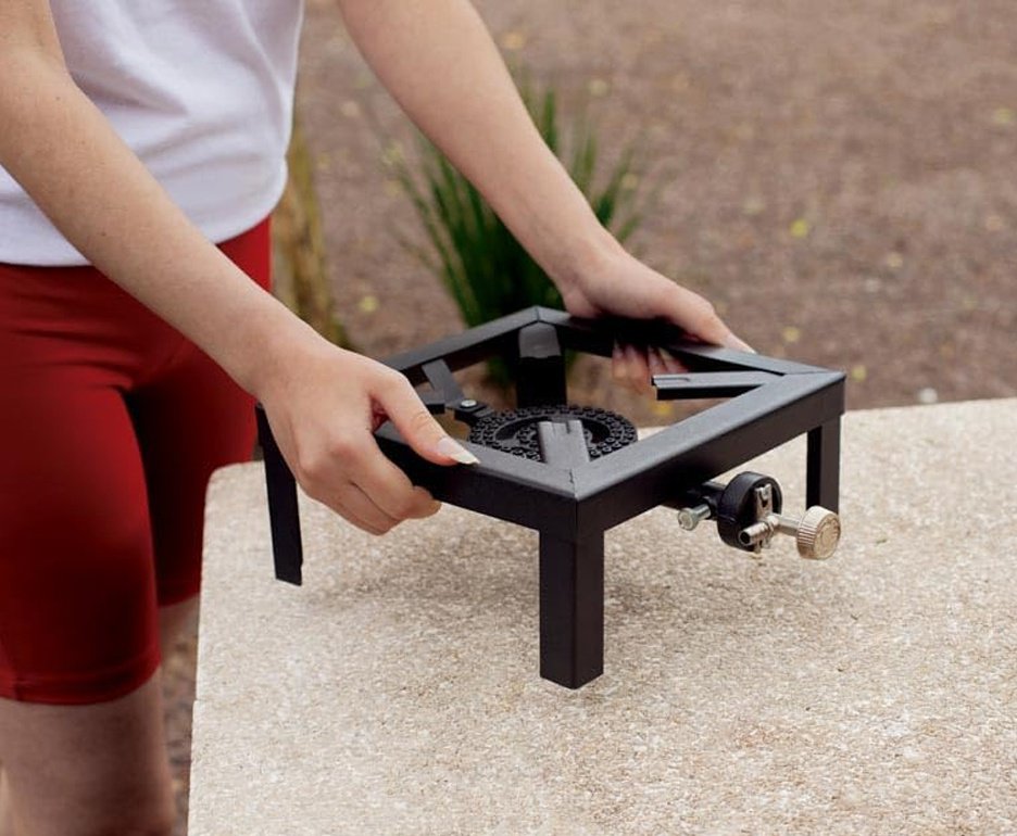 Fogareiro A Gas Glp Em Aço Rustic 33,5x24,5cm  - Mor