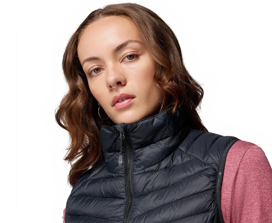Colete Columbia Feminino Powder Pass III Hybrid Vest -Black