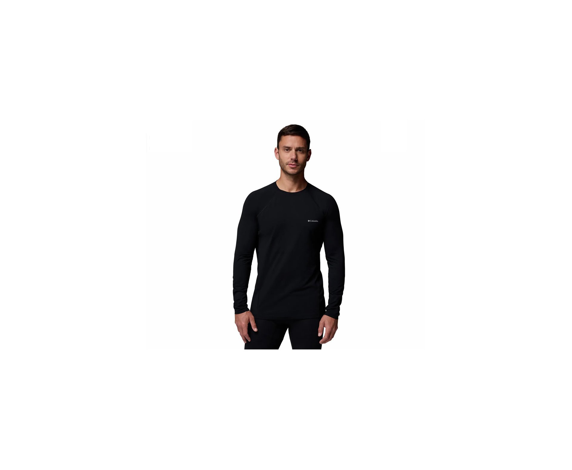 Blusa Columbia Masculina Baselayer Midweight Stretch Long Sleeve Top - Black