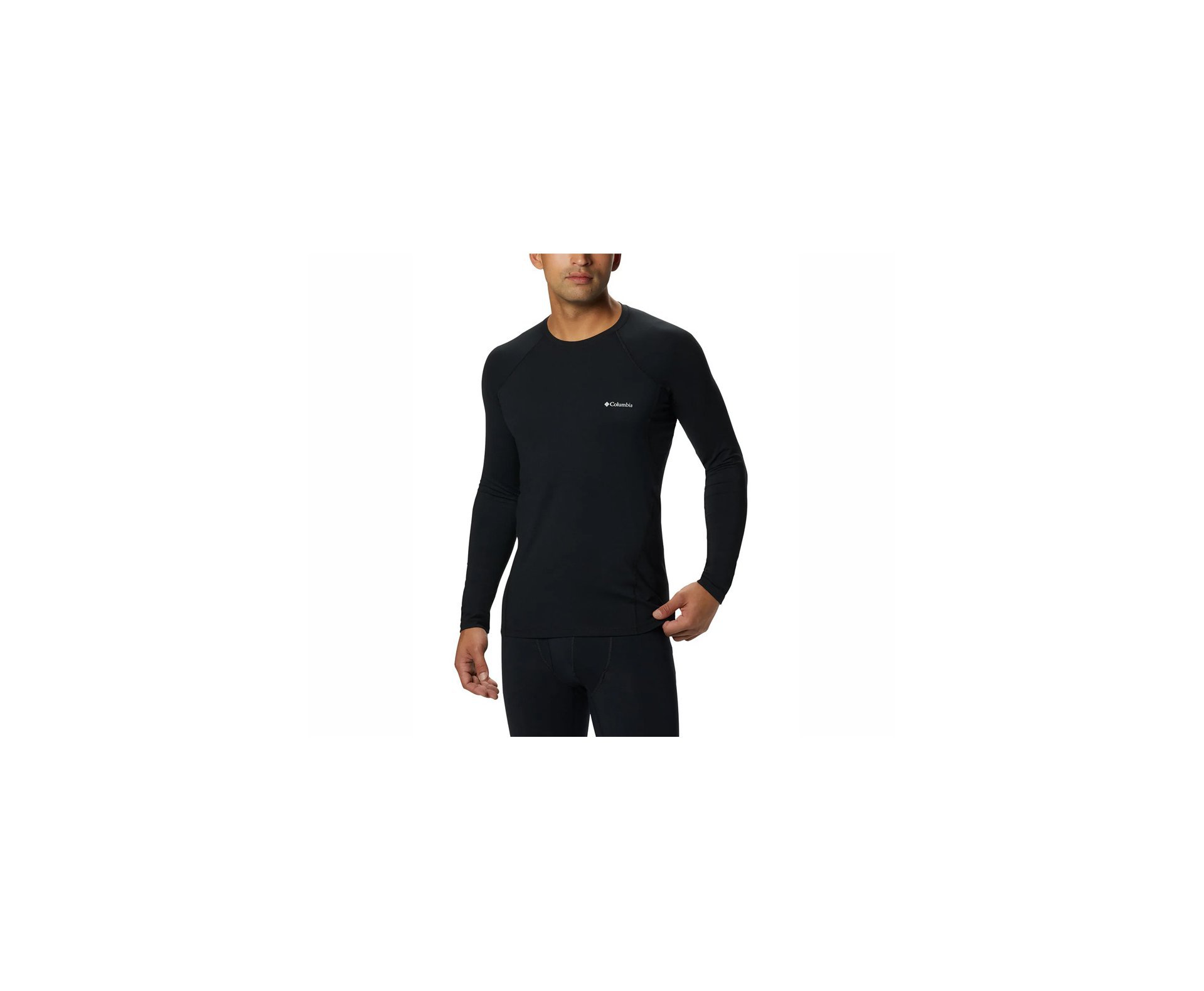 Blusa Columbia Masculina Baselayer Midweight Stretch Long Sleeve Top - Black