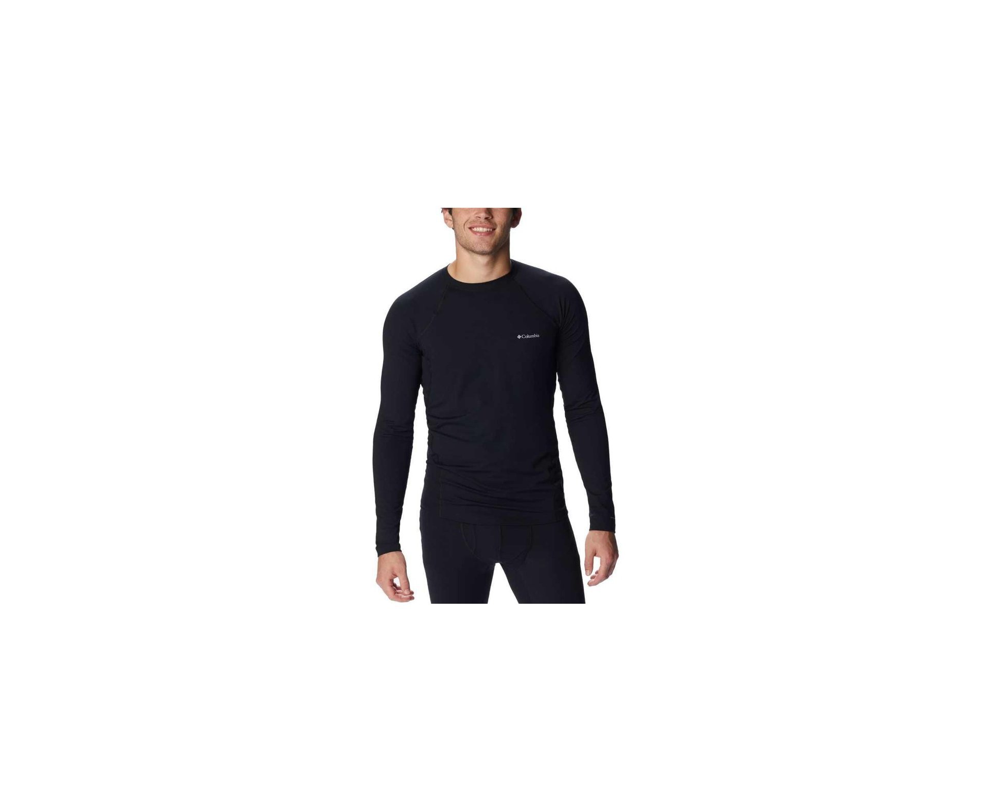 Blusa Columbia Masculina Segunda Pele Columbia Omni-Heat Knit Crew - Black