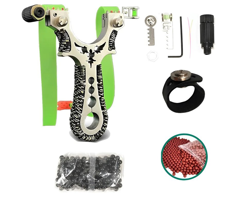 Atiradeira Estilingue Rossi Metal Mira Laser Profissional