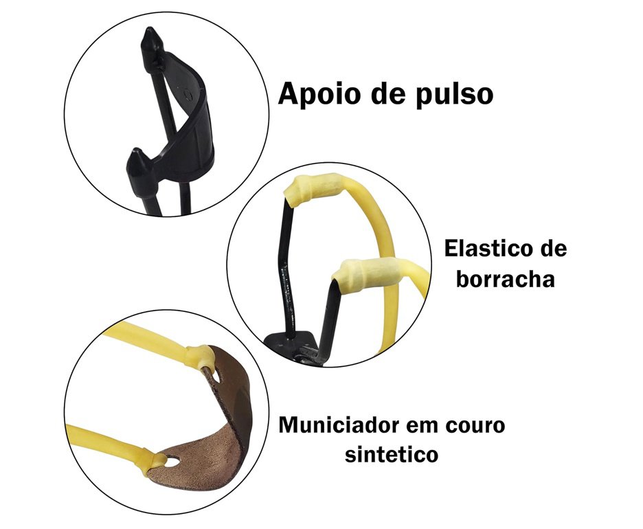 Atiradeira Estilingue Rossi Metal Com Apoio