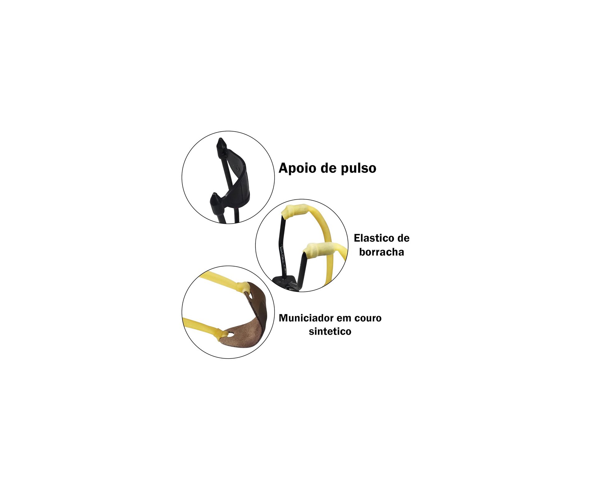 Atiradeira Estilingue Rossi Metal Com Apoio