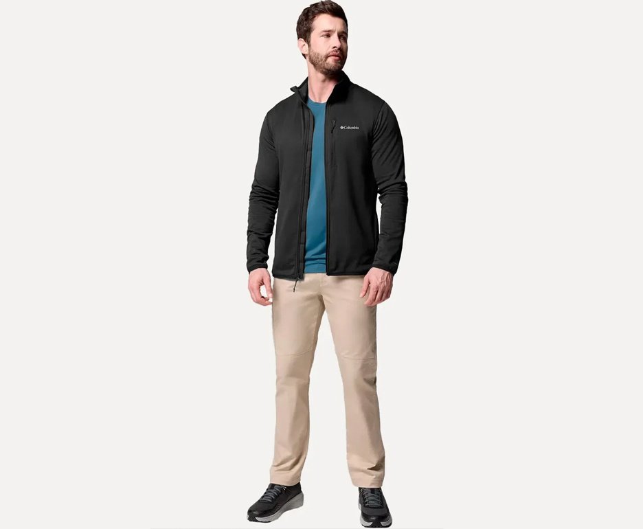 Jaqueta Columbia Hike Grid Fleece Full Zip Black