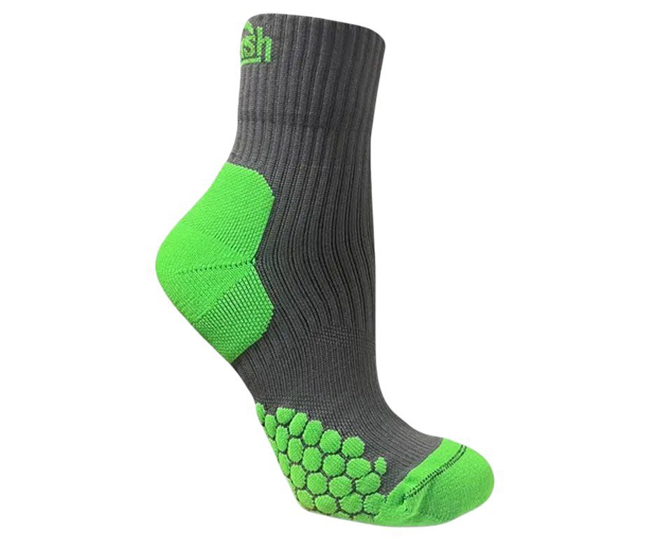 Meia Kailash Cano Médio Dots Biotech Unis. Chumbo/Verde Limão T2 (38-41)