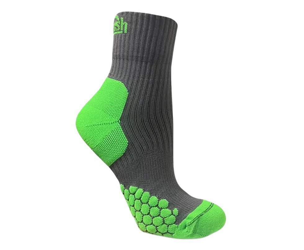 Meia Kailash Cano Médio Dots Biotech Unis. Chumbo/Verde Limão T2 (38-41)