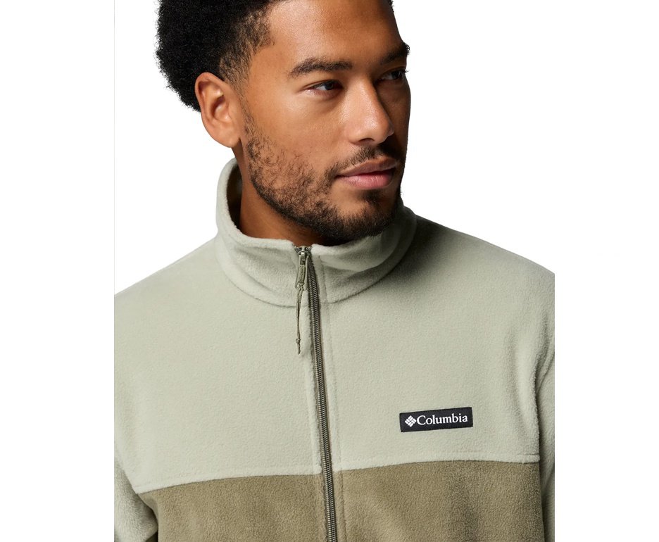 Jaqueta Columbia Masculina Fleece Steens Mountain Full Zip Safari/ Stone Green