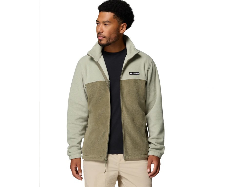 Jaqueta Columbia Masculina Fleece Steens Mountain Full Zip Safari/ Stone Green