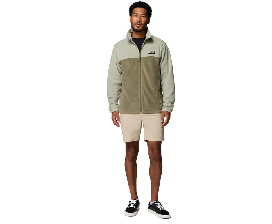 Jaqueta Columbia Masculina Fleece Steens Mountain Full Zip Safari/ Stone Green