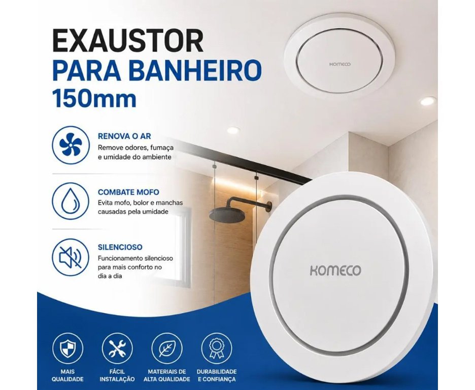 Exaustor de Ar Komeco Koea 150 Bivolt Circular