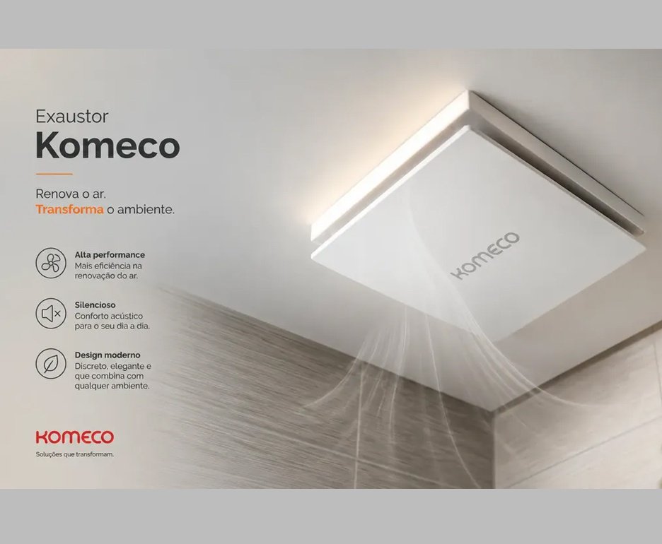 Exaustor de Ar Komeco Koea 150mm Bivolt Quadrado