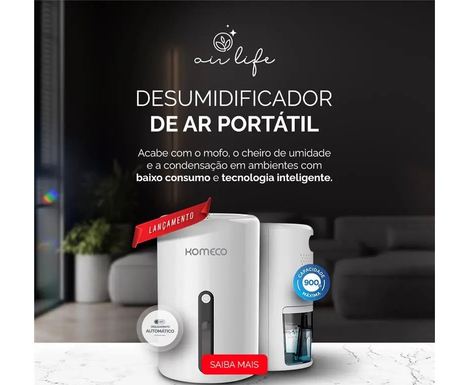 Mini Desumidificador de Ar Komeco Peltier KDP 300 G1 Bivolt