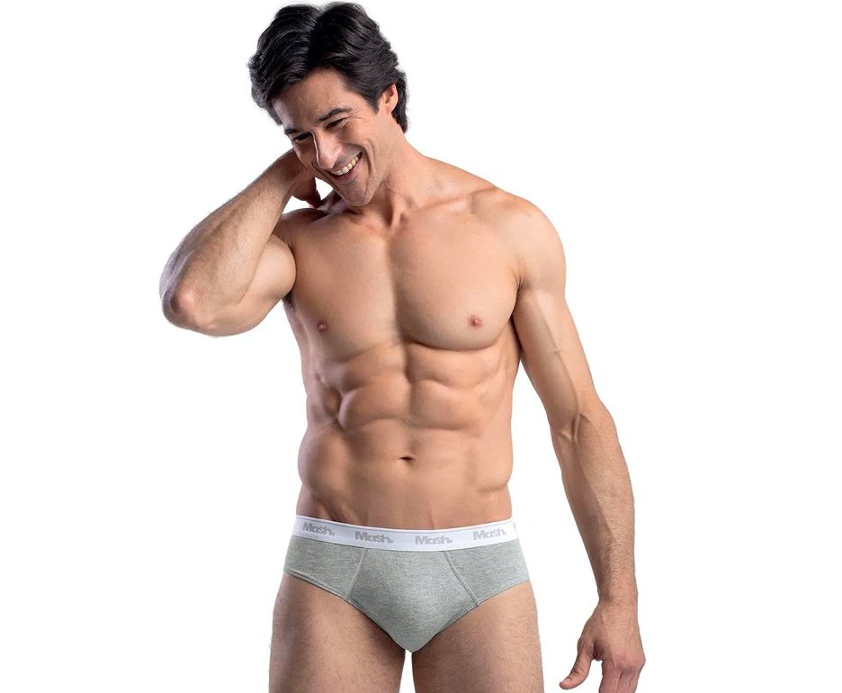 Kit 10 Cuecas Mash Slip Algodão Sortido AZ/BR/CZ/GR/PT