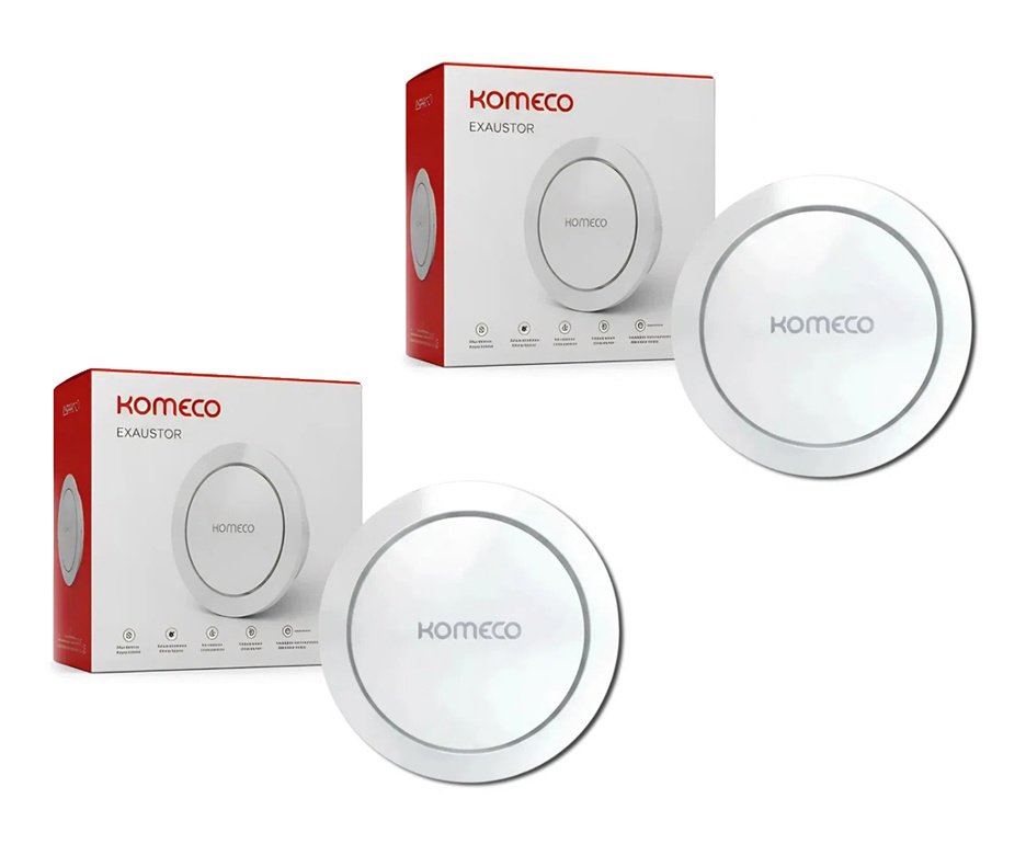Kit 2 unds do Exaustor de Ar Banheiro Komeco Koea 150mm Bivolt Circular