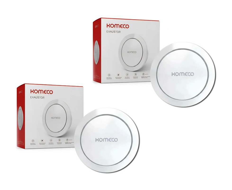 Kit 2 unds do Exaustor de Ar Banheiro Komeco Koea 150mm Bivolt Circular