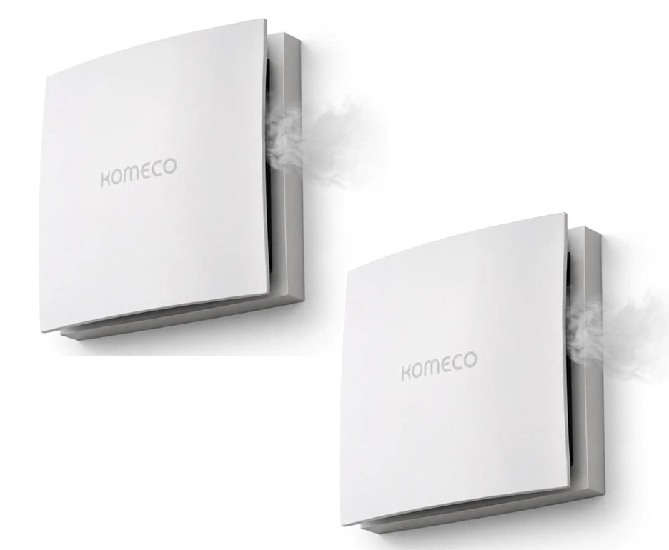Kit 2 unds do Exaustor de Ar Banheiro Komeco Koea 150mm Bivolt Quadrado