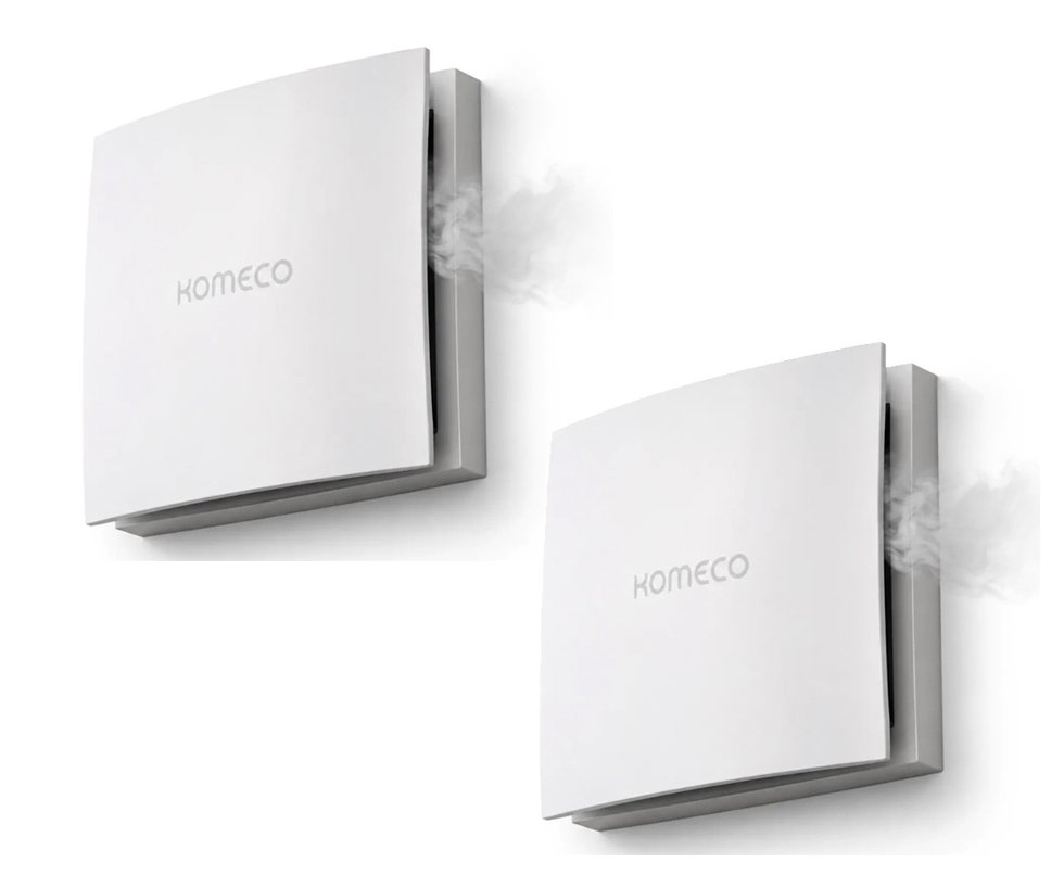 Kit 2 unds do Exaustor de Ar Banheiro Komeco Koea 150mm Bivolt Quadrado