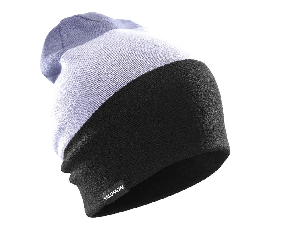 Gorro Dupla Face Salomon Flatspin Preto/Lilas/Azul Granito