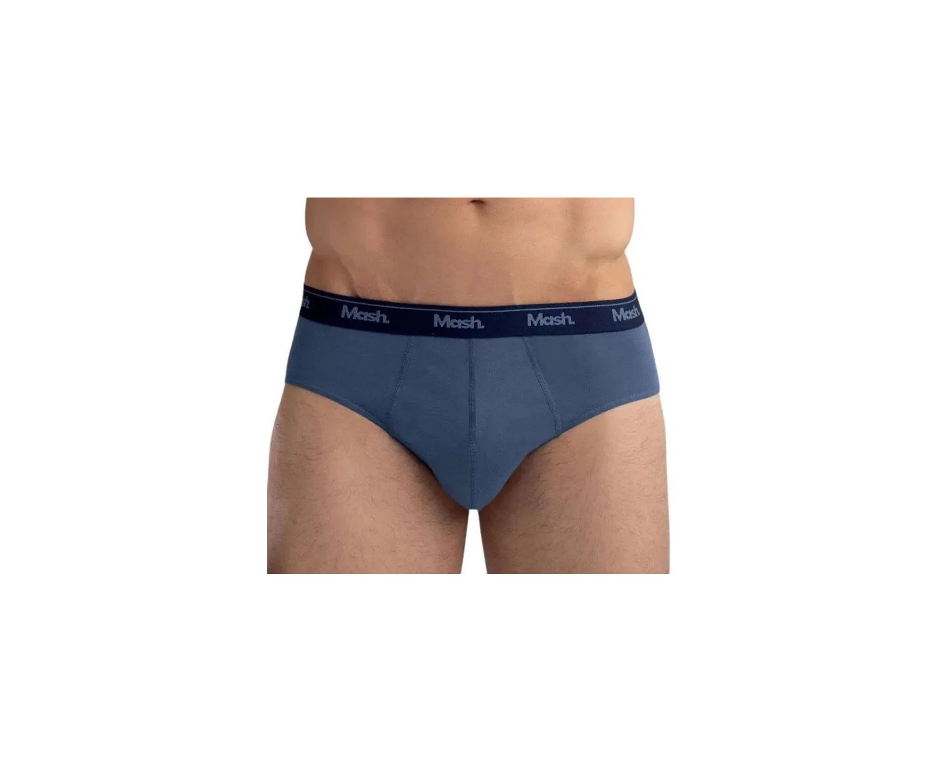 Kit 18 Cuecas Slip Algodão Mash Original - Azul - TAM G
