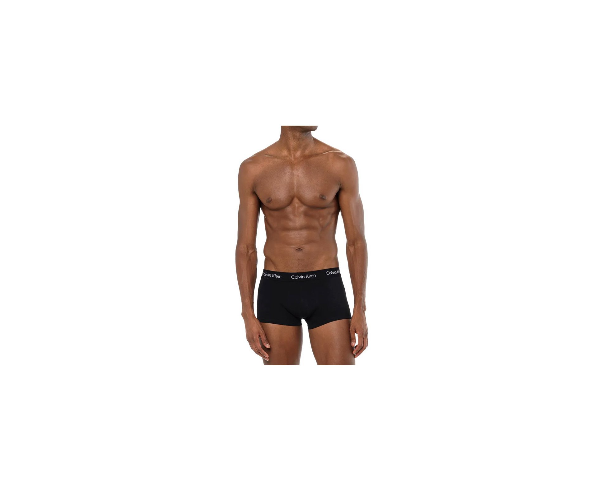 Kit 2 Cuecas Calvin Klein Low Rise Trunk Cotton - Preta