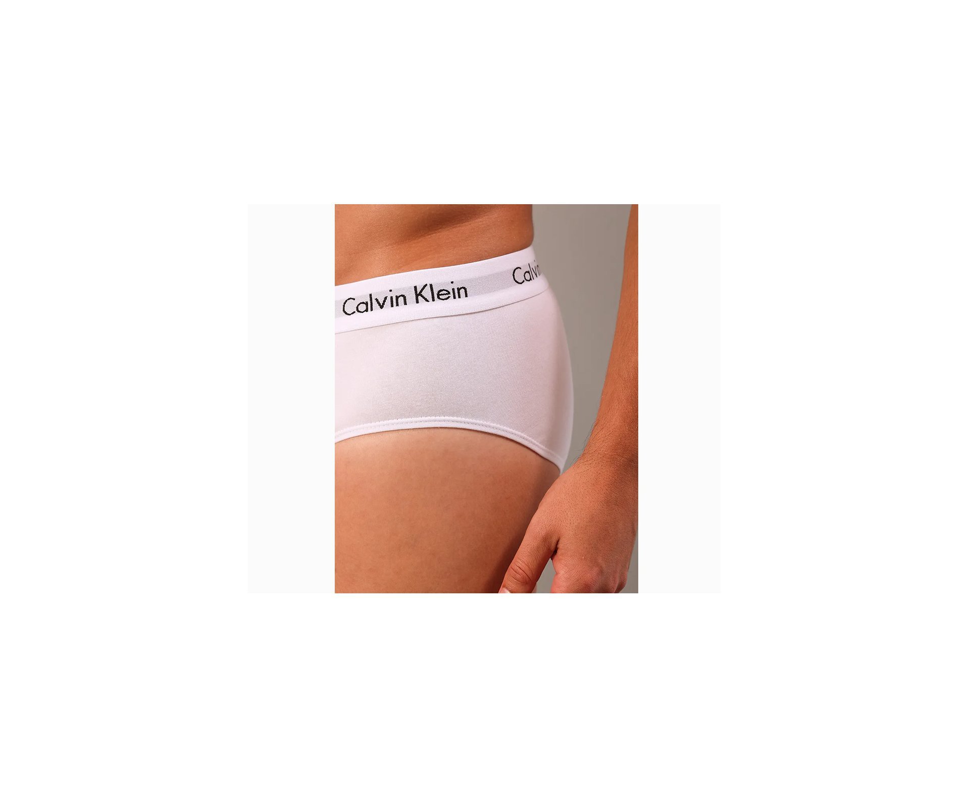 Kit 2 Cuecas Calvin Klein Brief Cotton CK C13.01- Branca