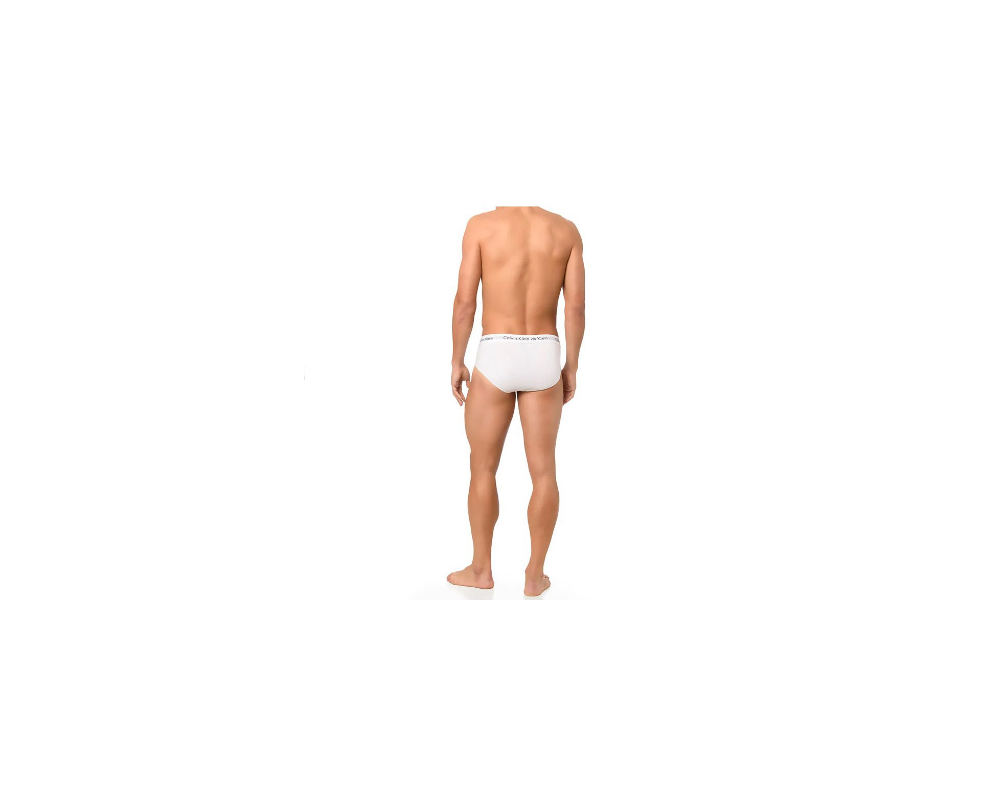 Kit 2 Cuecas Calvin Klein Brief Cotton CK C13.01- Branca