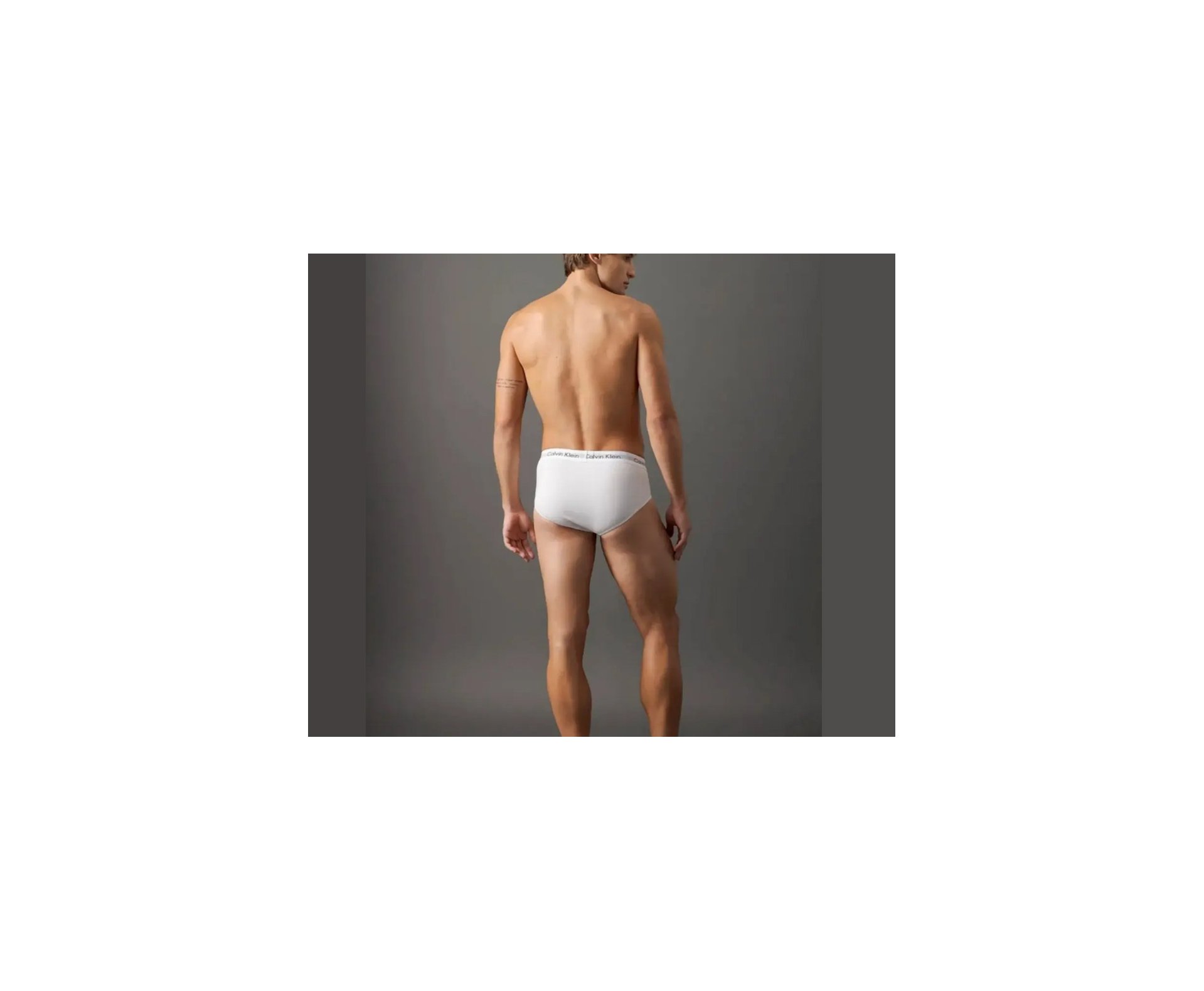 Kit 2 Cuecas Calvin Klein Brief Cotton CK C13.01- Branca