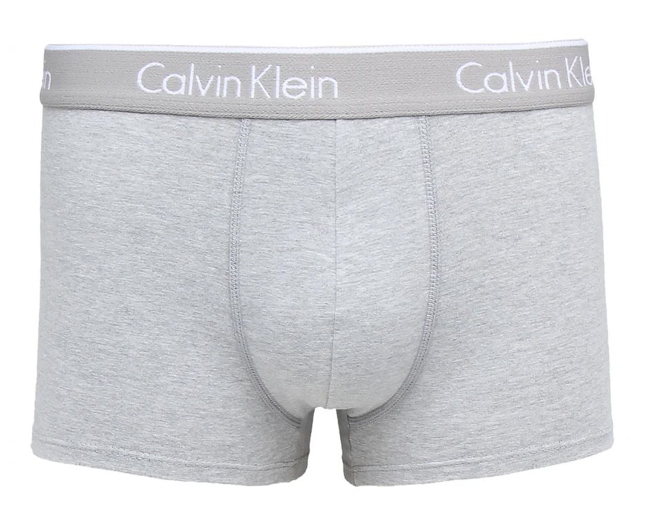 Kit 2 Cuecas Calvin Klein Low Rise Trunk Cotton - Cinza