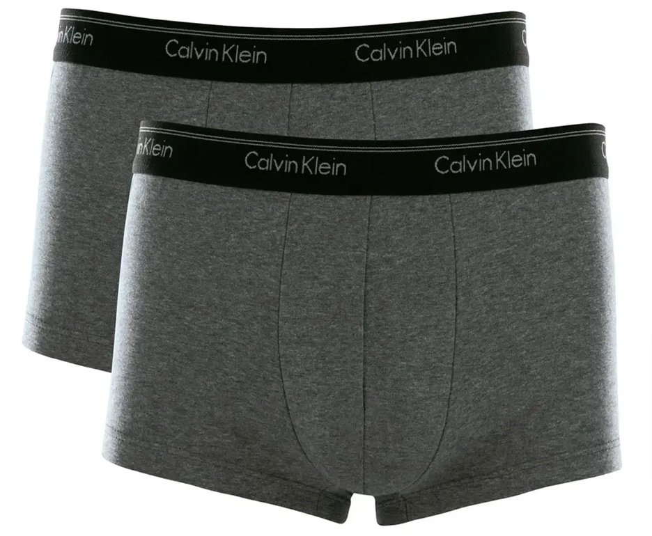 Kit 2 Cuecas boxer Calvin Klein Low Rise Trunk Cotton CK- Cinza