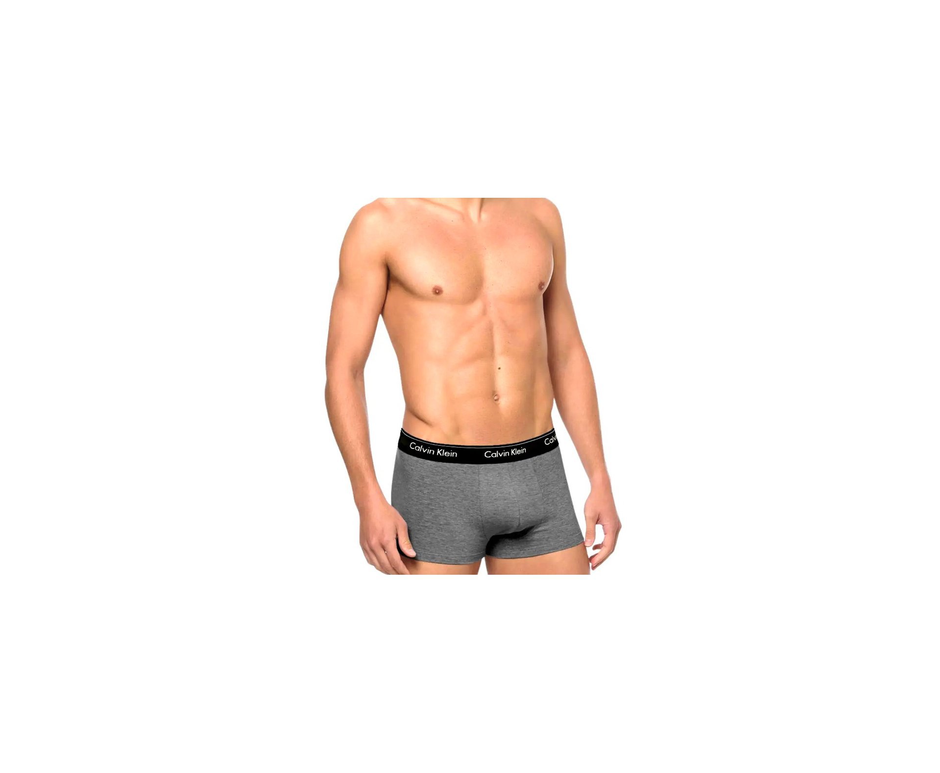 Kit 2 Cuecas boxer Calvin Klein Low Rise Trunk Cotton CK- Cinza