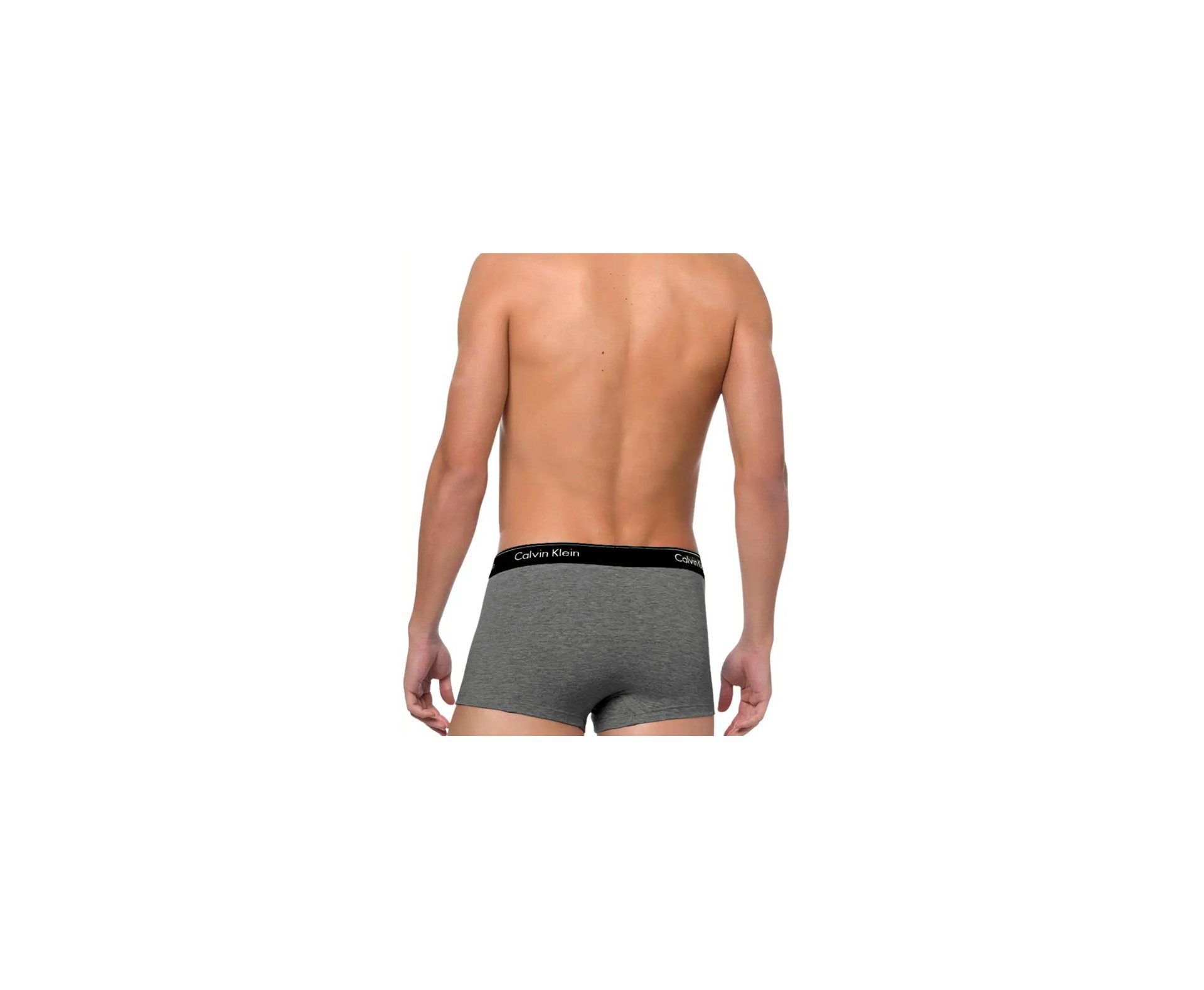 Kit 2 Cuecas boxer Calvin Klein Low Rise Trunk Cotton CK- Cinza