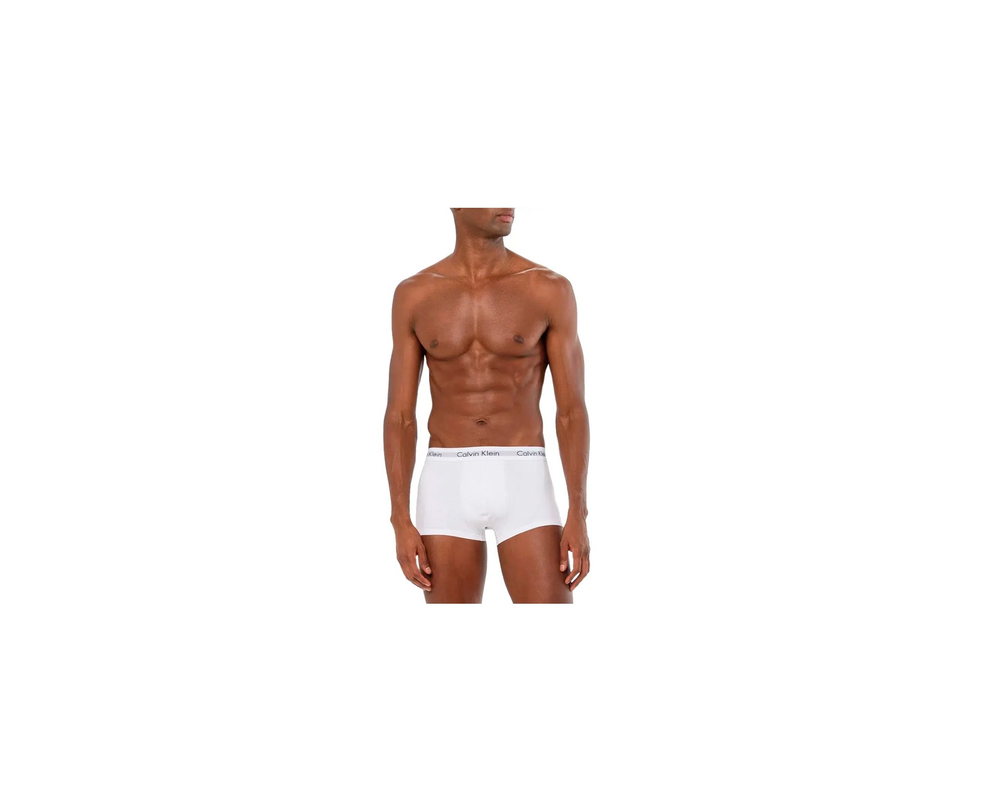 Kit 2 Cuecas boxer Calvin Klein Low Rise Trunk Cotton CK- Branca