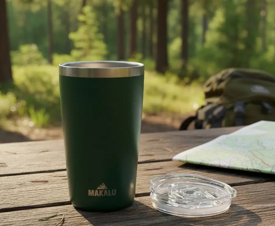 Copo Térmico Makalu Aventura 420 ML - Verde - MKL420V