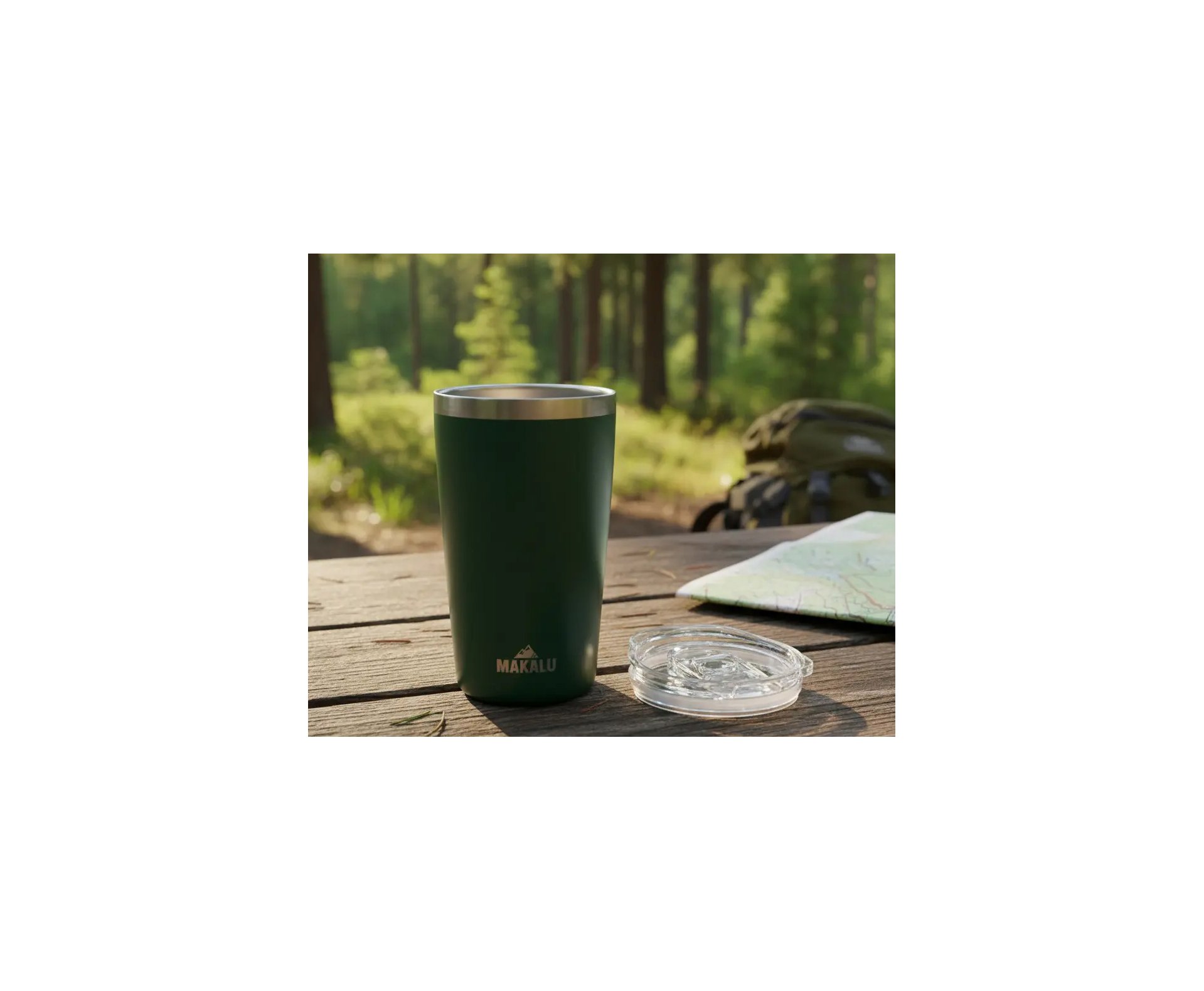 Copo Térmico Makalu Aventura 420 ML - Verde - MKL420V