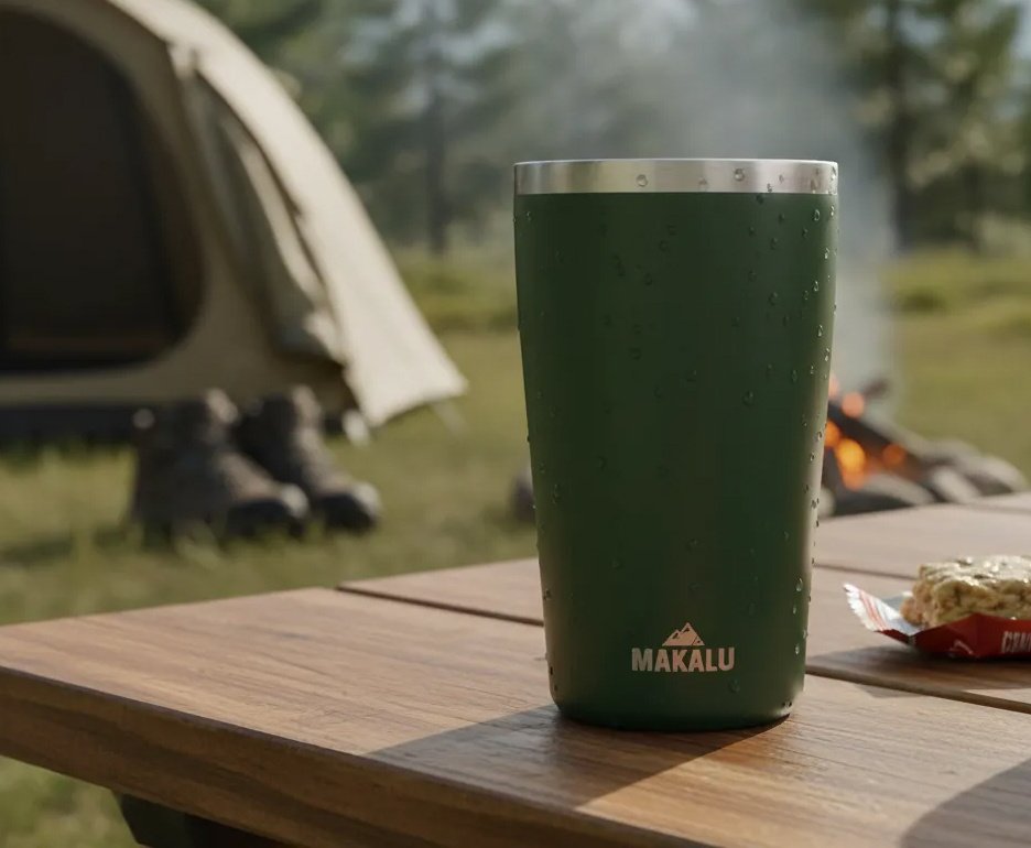 Copo Térmico Makalu Aventura 420 ML - Verde - MKL420V