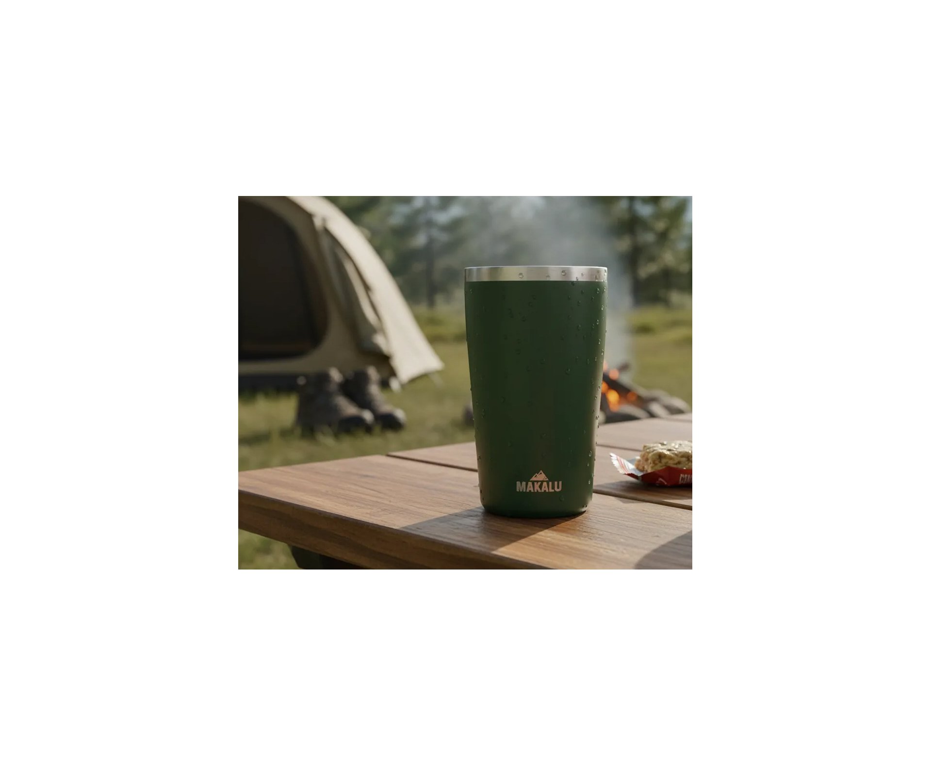 Copo Térmico Makalu Aventura 420 ML - Verde - MKL420V