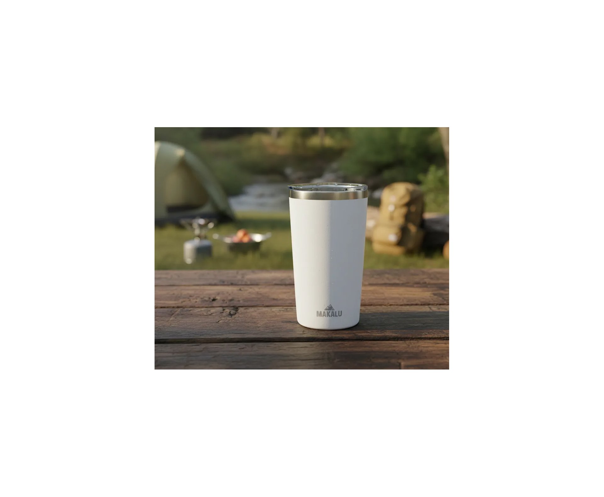 Copo Termico Makalu Aventura 420 ML - Branco