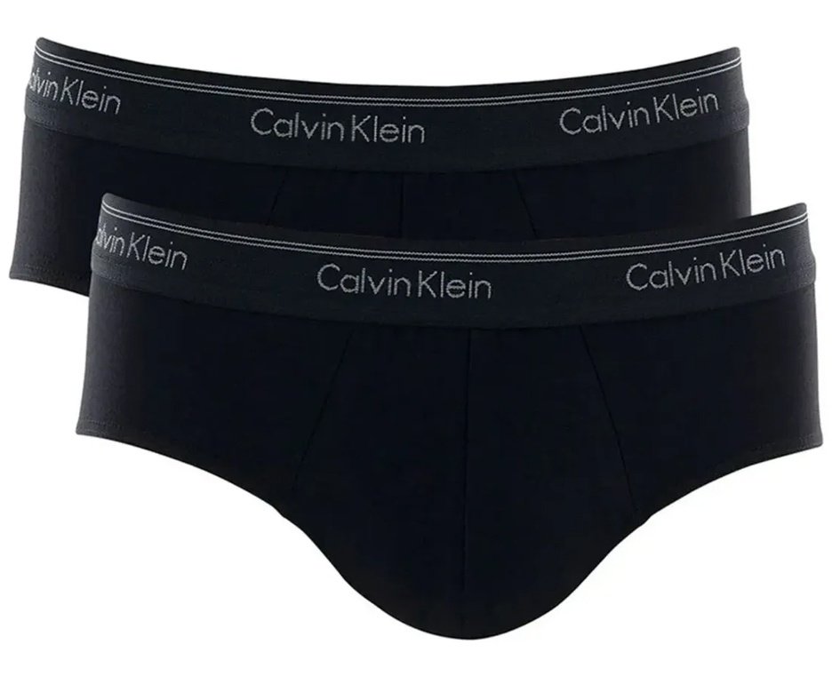 Kit 2 Cueca Calvin Klein Brief Cotton CK C13.01 - Preta