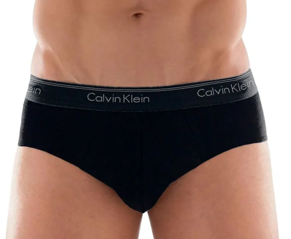 Kit 2 Cueca Calvin Klein Brief Cotton CK C13.01 - Preta