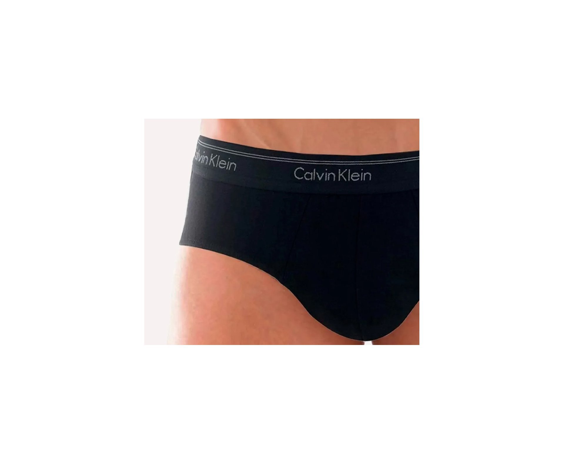 Kit 2 Cueca Calvin Klein Brief Cotton CK C13.01 - Preta